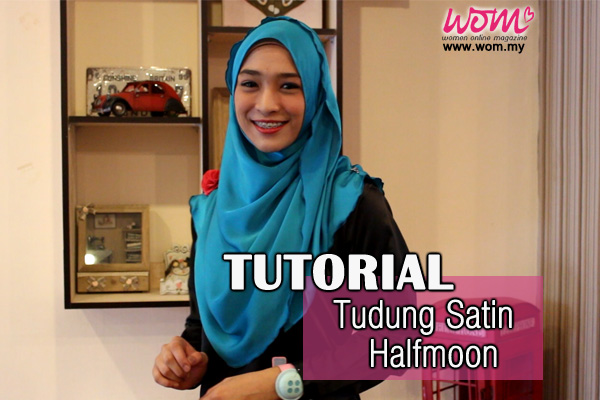 tutorial cara pakai tudung halfmoon-women online magazine